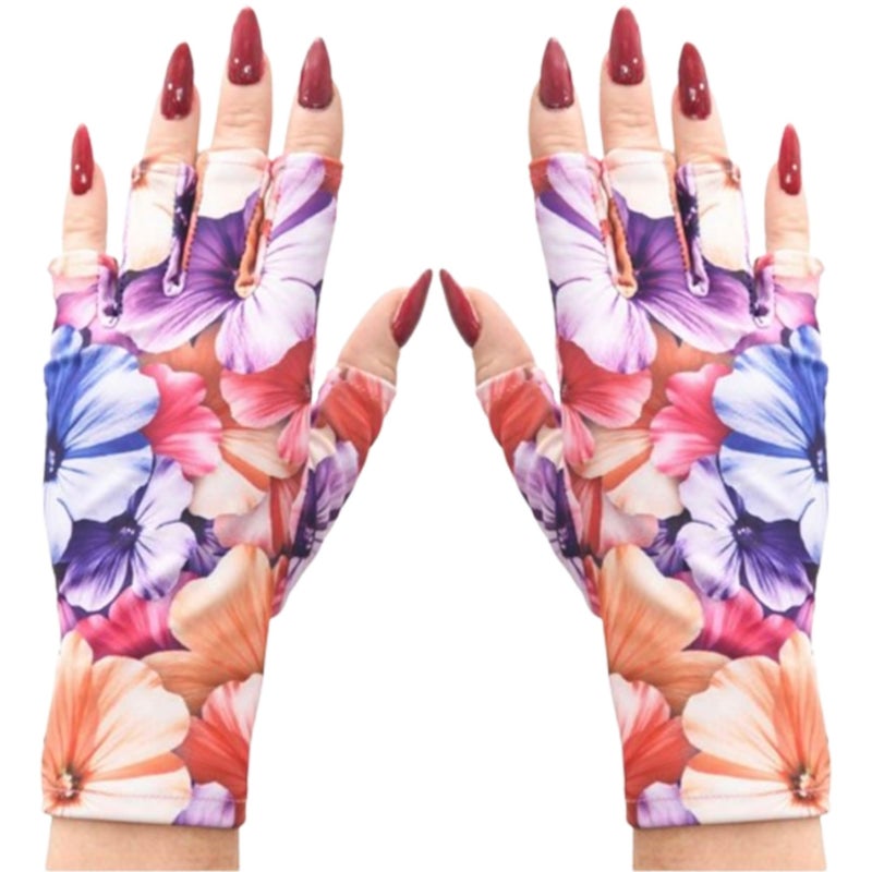 ManiGlovz - Original UPF 50+ UV Light Protective Nail Gloves | Gel Manicure and Anti UV Fingerless Gloves for Women | Protects Skin During Driving and Sun Exposure - Image 1